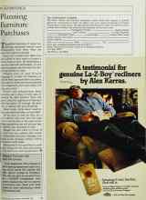 Better Homes & Gardens September 1983 Magazine Article: Planning Furniture Purchases