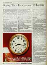 Better Homes & Gardens September 1983 Magazine Article: Buying Wood Furniture and Upholstery