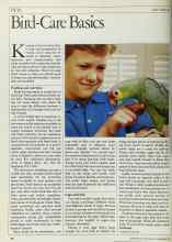 Better Homes & Gardens September 1983 Magazine Article: Bird-Care Basics