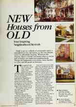 Better Homes & Gardens October 1983 Magazine Article: NEW Houses from OLD