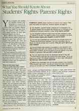 Better Homes & Gardens October 1983 Magazine Article: What You Should Know About Students' Rights/Parents' Rights