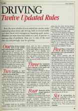 Better Homes & Gardens October 1983 Magazine Article: DRIVING Twelve Updated Rules