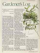 Better Homes & Gardens November 1983 Magazine Article: Gardener's Log