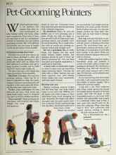 Better Homes & Gardens November 1983 Magazine Article: Pet-Grooming Pointers