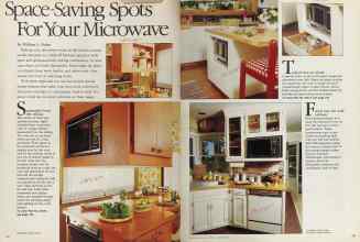 Better Homes & Gardens November 1983 Magazine Article: Space-Saving Spots For Your Microwave