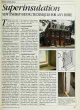 Better Homes & Gardens January 1984 Magazine Article: Superinsulation NEW ENERGY-SAVING TECHNIQUES FOR ANY HOME