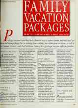 Better Homes & Gardens January 1984 Magazine Article: FAMILY VACATION PACKAGES HOW TO CHOOSE WHAT'S BEST FOR YOU