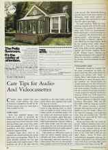Better Homes & Gardens March 1984 Magazine Article: Care Tips for Audio-And Videocassettes
