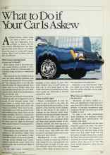 Better Homes & Gardens March 1984 Magazine Article: What to Do if Your Car Is Askew