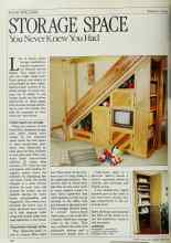 Better Homes & Gardens March 1984 Magazine Article: STORAGE SPACE You Never Knew You Had
