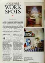 Better Homes & Gardens April 1984 Magazine Article: POCKET-SIZE WORK SPOTS