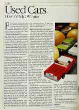 Better Homes & Gardens April 1984 Magazine Article: Used Cars