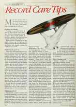 Better Homes & Gardens May 1984 Magazine Article: Record Care Tips