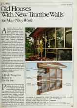 Better Homes & Gardens May 1984 Magazine Article: Old Houses With New Trombe Walls