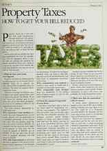 Better Homes & Gardens June 1984 Magazine Article: Property Taxes HOW TO GET YOUR BILL REDUCED