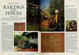 Better Homes & Gardens June 1984 Magazine Article: Step-by-Step RAILINGS AND FENCES