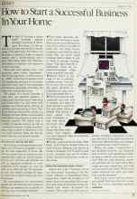 Better Homes & Gardens July 1984 Magazine Article: How to Start a Successful Business In Your Home