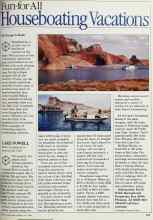 Better Homes & Gardens July 1984 Magazine Article: Fun-for-All Houseboating Vacations