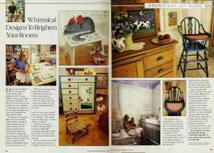Better Homes & Gardens July 1984 Magazine Article: Whimsical Designs To Brighten Your Rooms