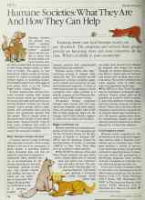 Better Homes & Gardens August 1984 Magazine Article: Humane Societies: What They Are And How They Can Help