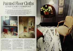 Better Homes & Gardens August 1984 Magazine Article: Painted Floor Cloths GOOD LOOKS UNDERFOOT