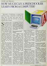 Better Homes & Gardens September 1984 Magazine Article: HOW MUCH CAN A PRESCHOOLER LEARN FROM A COMPUTER?