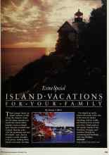 Better Homes & Gardens September 1984 Magazine Article: ISLAND VACATIONS FOR YOUR FAMILY