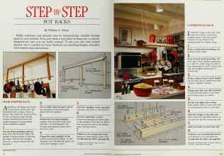 Better Homes & Gardens September 1984 Magazine Article: STEP-BY-STEP POT RACKS