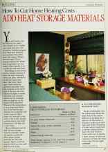 Better Homes & Gardens October 1984 Magazine Article: How To Cut Home Heating Costs
