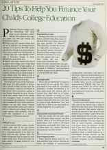 Better Homes & Gardens October 1984 Magazine Article: 20 Tips To Help You Finance Your Child's College Education
