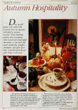 Better Homes & Gardens October 1984 Magazine Article: Autumn Hospitality