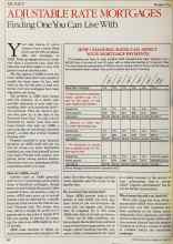Better Homes & Gardens October 1984 Magazine Article: ADJUSTABLE RATE MORTGAGES