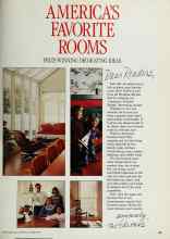 Better Homes & Gardens October 1984 Magazine Article: AMERICA'S FAVORITE ROOMS