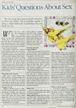 Better Homes & Gardens October 1984 Magazine Article: Kids' Questions About Sex