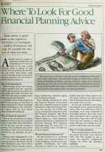 Better Homes & Gardens October 1984 Magazine Article: Where To Look For Good Financial Planning Advice
