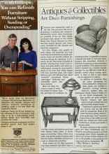 Better Homes & Gardens October 1984 Magazine Article: Antiques & Collectibles Art Deco Furnishings