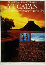 Better Homes & Gardens October 1984 Magazine Article: Mexico's Best for Family Vacations the YUCATAN