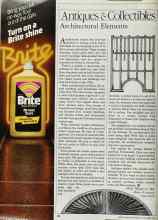 Better Homes & Gardens November 1984 Magazine Article: Antiques & Collectibles; Subhead:Architectural Elements