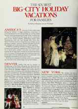 Better Homes & Gardens December 1984 Magazine Article: THE SIX BEST BIG-CITY HOLIDAY VACATIONS FOR FAMILIES