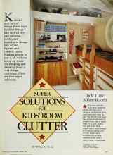 Better Homes & Gardens January 1985 Magazine Article: SUPER SOLUTION FOR KIDS' ROOM CLUTTER