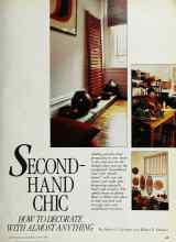 Better Homes & Gardens January 1985 Magazine Article: SECONDHAND CHIC