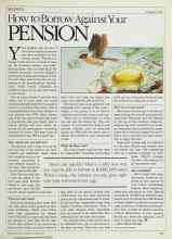 Better Homes & Gardens January 1985 Magazine Article: How to Borrow Against Your PENSION