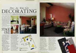 Better Homes & Gardens January 1985 Magazine Article: Pay-As-You-Go DECORATING