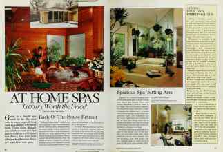 Better Homes & Gardens January 1985 Magazine Article: AT HOME SPAS