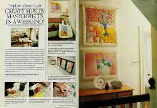 Better Homes & Gardens February 1985 Magazine Article: CREATE MUSLIN MASTERPIECES IN A WEEKEND!
