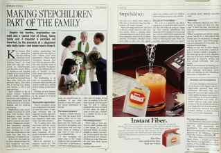 Better Homes & Gardens February 1985 Magazine Article: MAKING STEPCHILDREN PART OF THE FAMILY