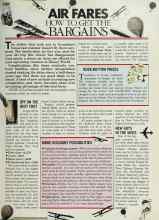 Better Homes & Gardens March 1985 Magazine Article: AIR FARES HOW TO GET THE BARGAINS