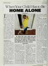 Better Homes & Gardens March 1985 Magazine Article: When Your Child Has to Be HOME ALONE