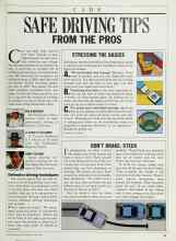 Better Homes & Gardens April 1985 Magazine Article: SAFE DRIVING TIPS FROM THE PROS