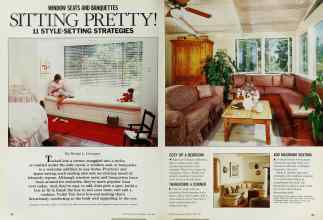 Better Homes & Gardens April 1985 Magazine Article: WINDOW SEATS AND BANQUETTES SITTING PRETTY!